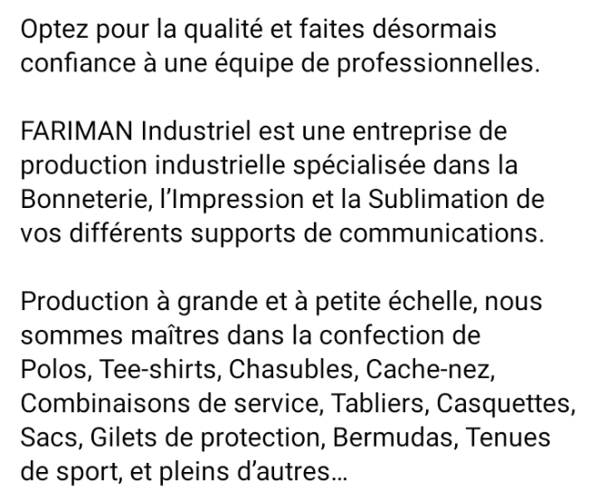 Farima industriel