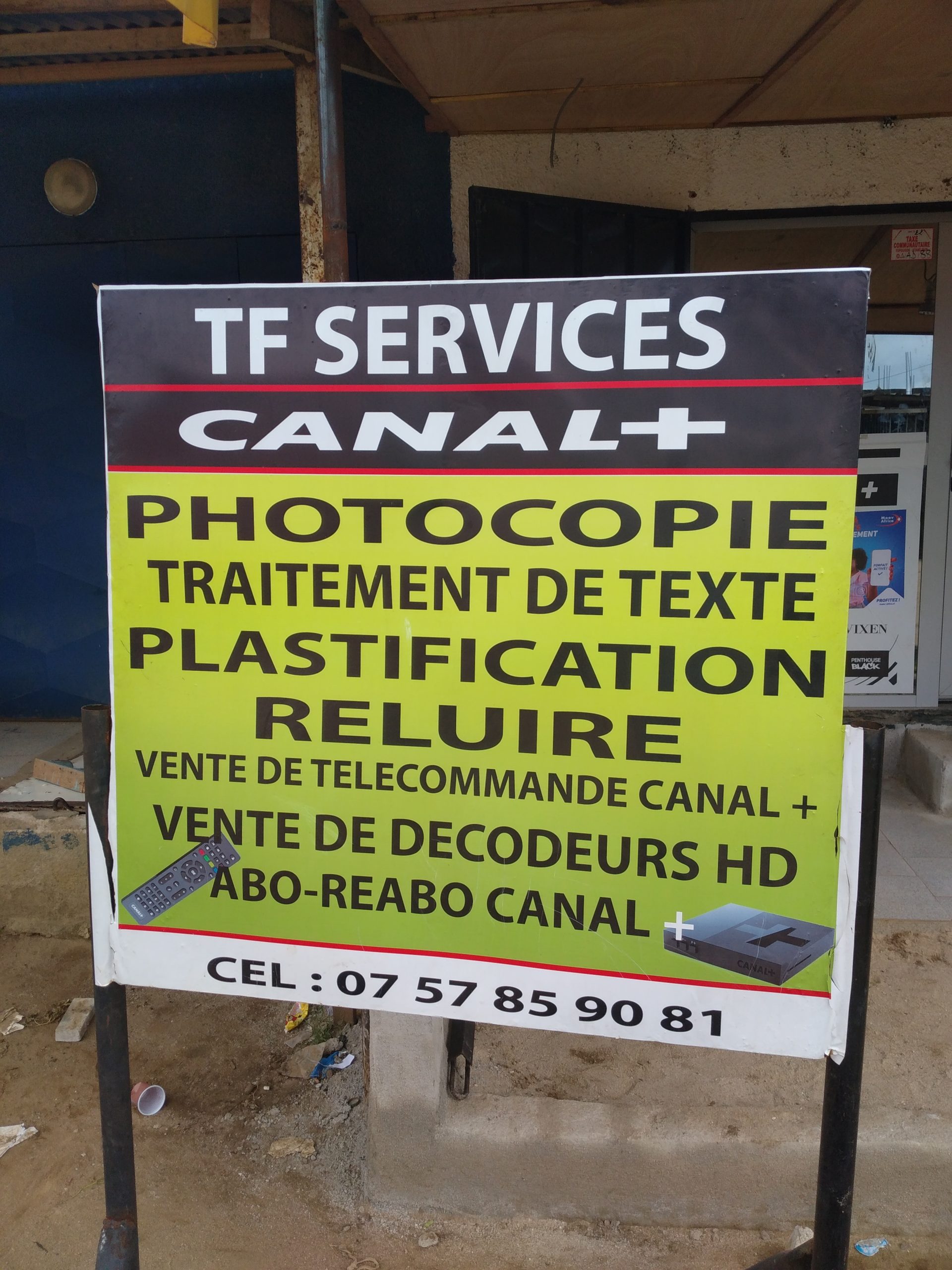 Tu service canal+ aussi photocopie traitement plastification et vente de décodeur