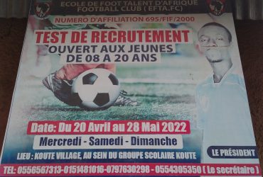 Nous apportons de l'aide à tous ceux qui on le talent en football