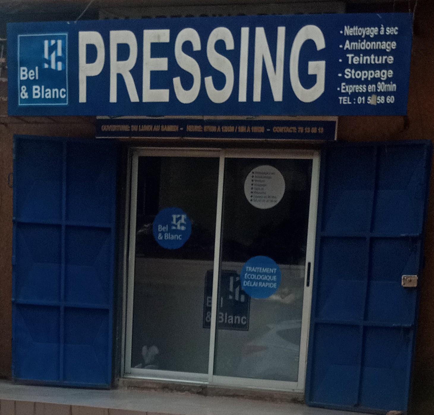 Pressing bel et blanc
