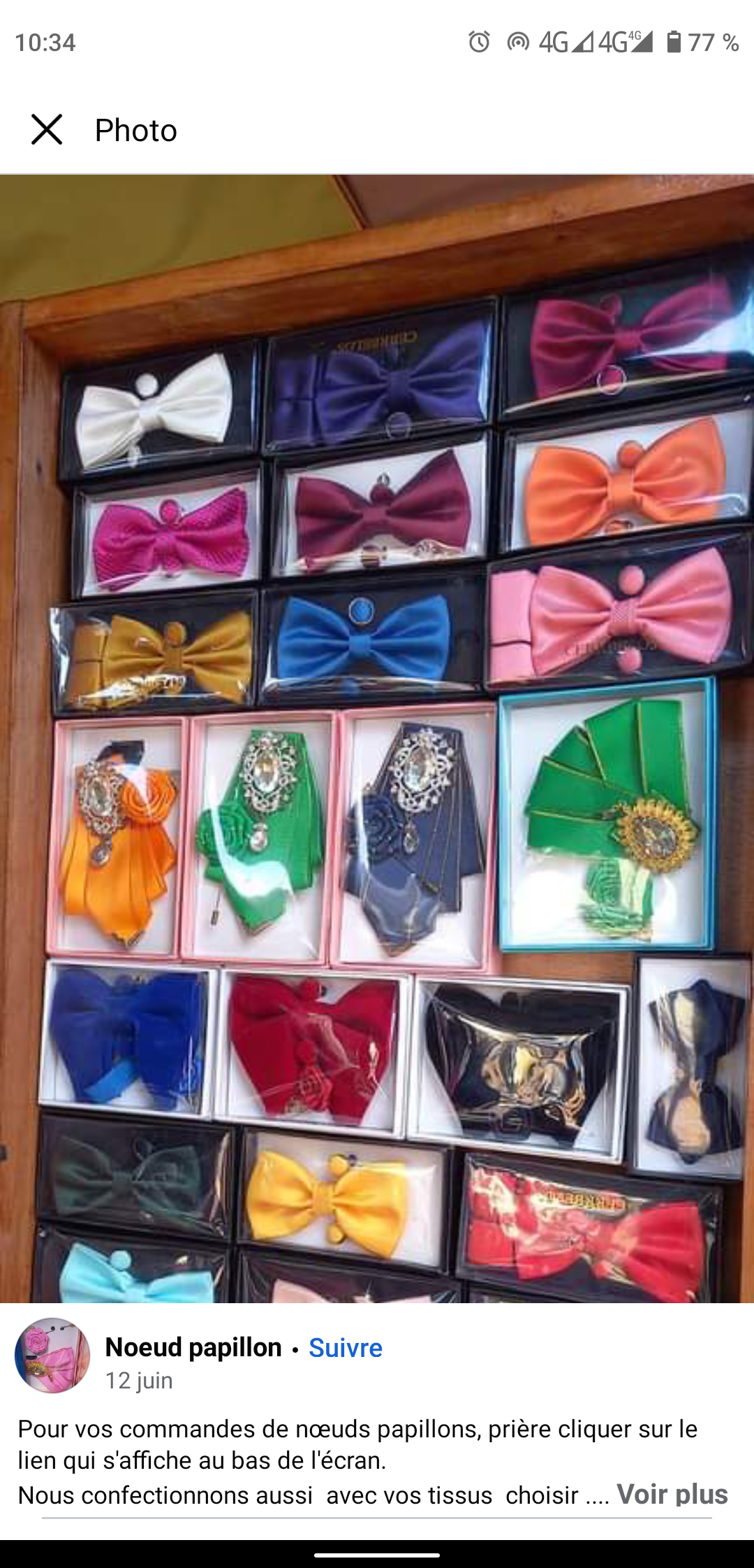 Confection et vente de cravate noeud papillon