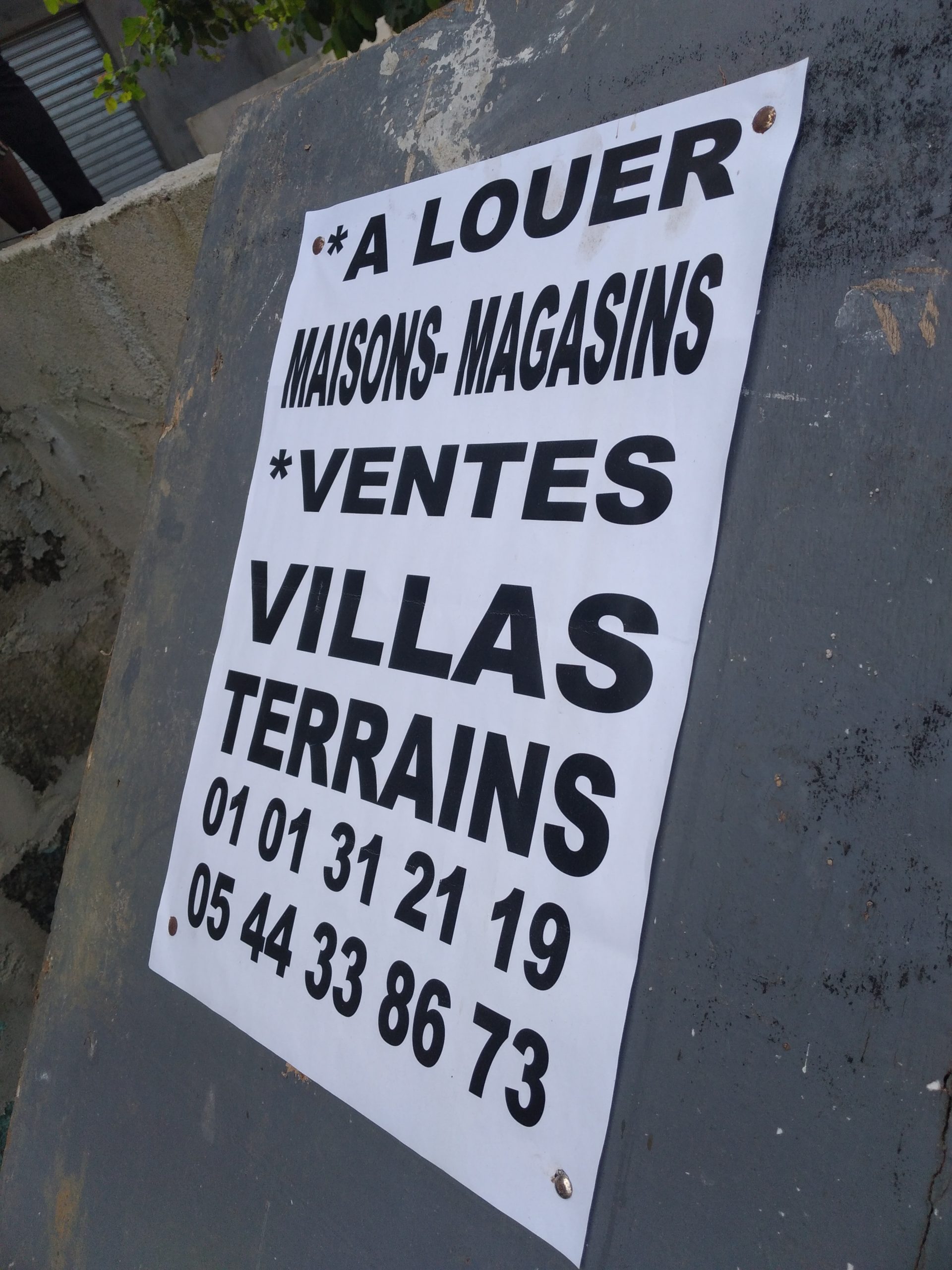 Magasin et maison à louer
