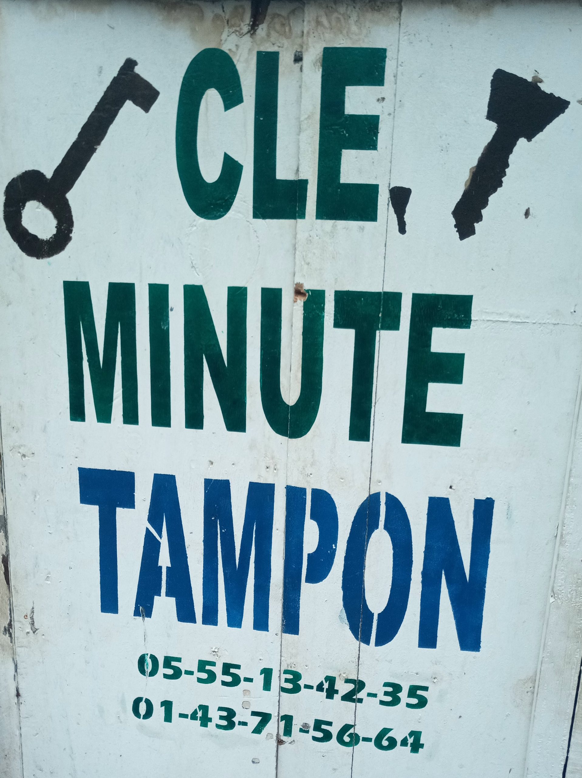 Clé Minute et tampon