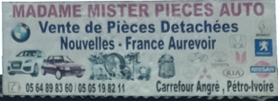 MADAME MISTER PIÈCE AUTO
