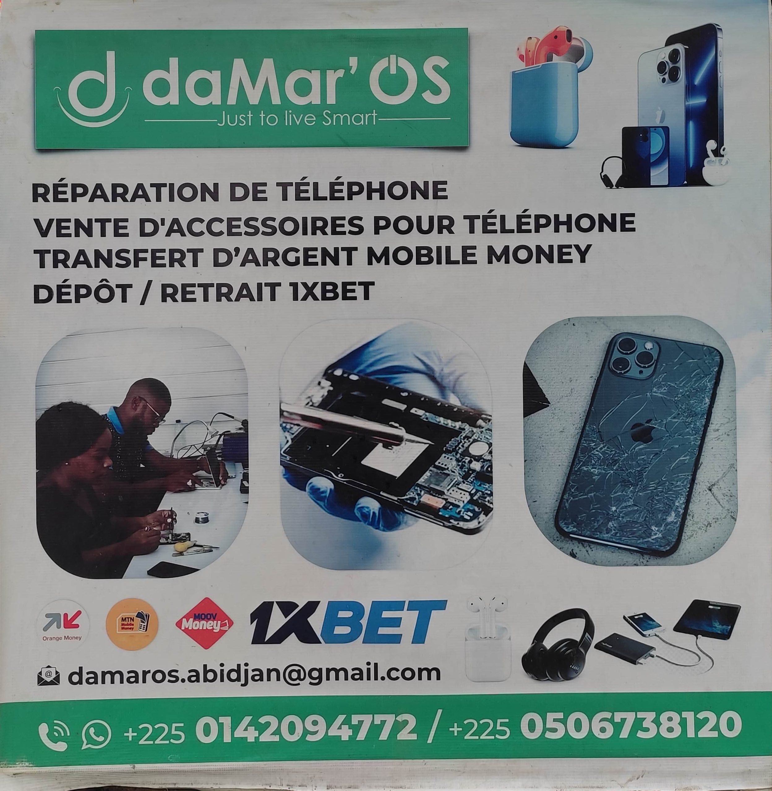 domar'Os – Réparation de Téléphone et Vente d'accessoires