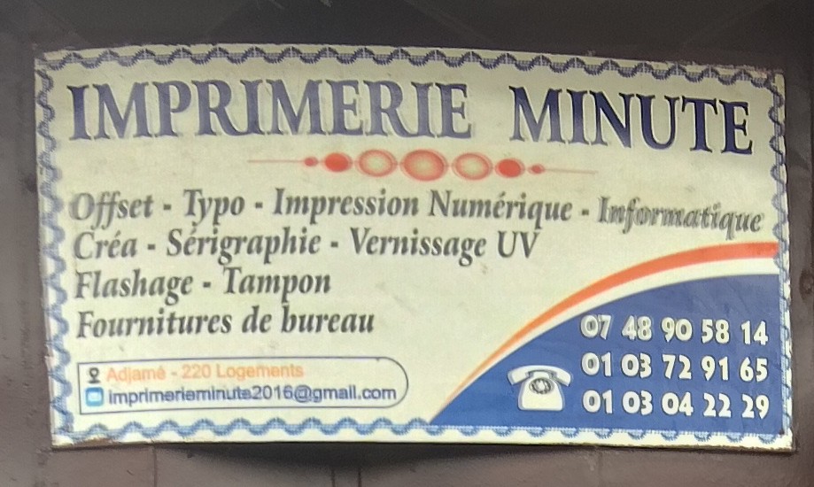 IMPRIMERIE MINUTE