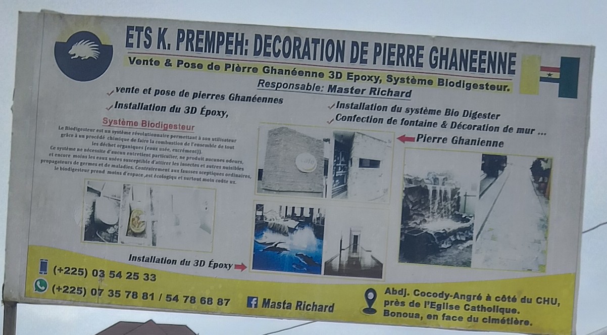 ETS K. PREMPEH: DECORATION DE PIERRE GHANEENNE