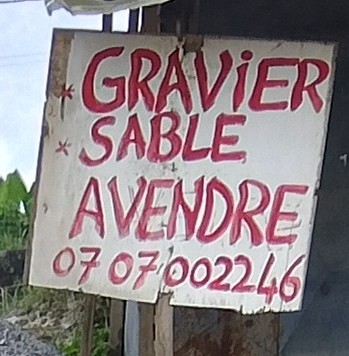 Vente de gravier et sable